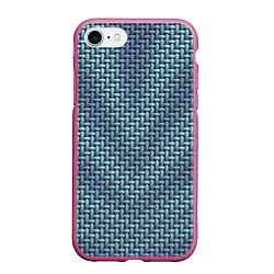Чехол iPhone 7/8 матовый Текстура саржевого переплетения, цвет: 3D-малиновый