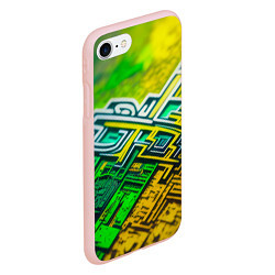 Чехол iPhone 7/8 матовый Криптоабстракция, цвет: 3D-светло-розовый — фото 2