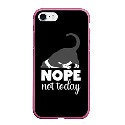 Чехол iPhone 7/8 матовый Nope not today, цвет: 3D-малиновый