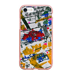 Чехол iPhone 7/8 матовый Абстракция дорога, цвет: 3D-светло-розовый