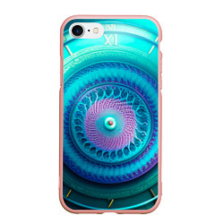 Чехол iPhone 7/8 матовый Фрактальная абстракция 3, цвет: 3D-светло-розовый