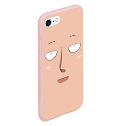 Чехол iPhone 7/8 матовый Ван панч мен улыбочка Сайтама, цвет: 3D-светло-розовый — фото 2