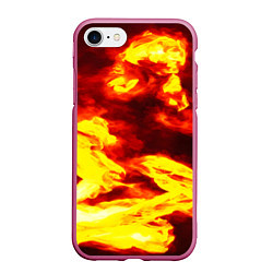 Чехол iPhone 7/8 матовый Огненное безумие, цвет: 3D-малиновый