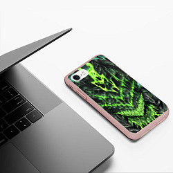 Чехол iPhone 7/8 матовый Green slime, цвет: 3D-светло-розовый — фото 2