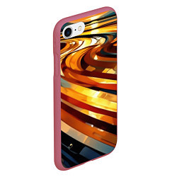 Чехол iPhone 7/8 матовый Абстрактная дорога, цвет: 3D-малиновый — фото 2