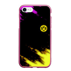 Чехол iPhone 7/8 матовый Borussia Dortmund sport, цвет: 3D-малиновый