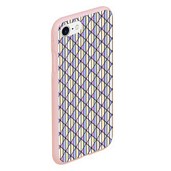 Чехол iPhone 7/8 матовый Геометрический светло-сиреневый, цвет: 3D-светло-розовый — фото 2