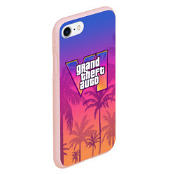 Чехол iPhone 7/8 матовый GTA 6 official, цвет: 3D-светло-розовый — фото 2