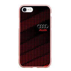 Чехол iPhone 7/8 матовый Audi sportdot, цвет: 3D-светло-розовый