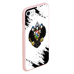Чехол iPhone 7/8 матовый Герб РФ имперская символика, цвет: 3D-светло-розовый — фото 2