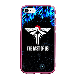 Чехол iPhone 7/8 матовый The last of us happy winter, цвет: 3D-малиновый