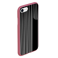 Чехол iPhone 7/8 матовый Visual zebra stripes, цвет: 3D-малиновый — фото 2