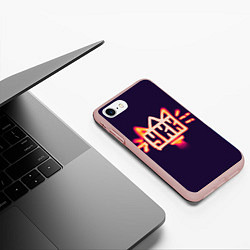 Чехол iPhone 7/8 матовый УКК плёнка, цвет: 3D-светло-розовый — фото 2