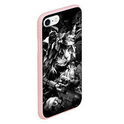 Чехол iPhone 7/8 матовый Кот снайпер, цвет: 3D-светло-розовый — фото 2