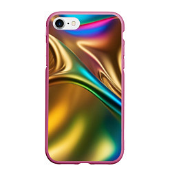 Чехол iPhone 7/8 матовый Атласные изгибы, цвет: 3D-малиновый