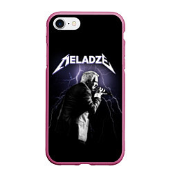 Чехол iPhone 7/8 матовый Meladze - Metallica, цвет: 3D-малиновый