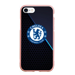 Чехол iPhone 7/8 матовый Chelsea carbon sport, цвет: 3D-светло-розовый