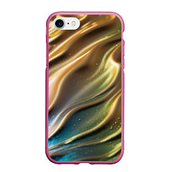 Чехол iPhone 7/8 матовый Металлический атласный песок, цвет: 3D-малиновый