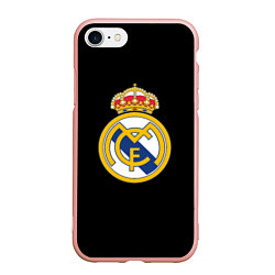 Чехол iPhone 7/8 матовый Real madrid fc club, цвет: 3D-светло-розовый