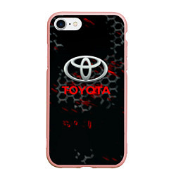 Чехол iPhone 7/8 матовый Toyota краски броня, цвет: 3D-светло-розовый