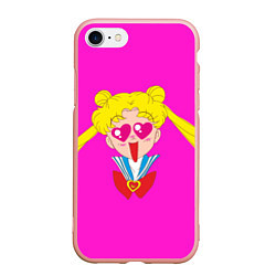 Чехол iPhone 7/8 матовый Банни Цукино - Сейлор мун парная, цвет: 3D-светло-розовый