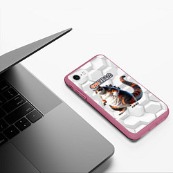 Чехол iPhone 7/8 матовый Catzilla big, цвет: 3D-малиновый — фото 2