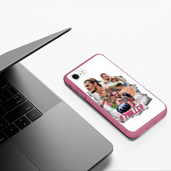 Чехол iPhone 7/8 матовый Шуга шоу, цвет: 3D-малиновый — фото 2