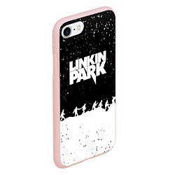 Чехол iPhone 7/8 матовый Linkin park bend steel, цвет: 3D-светло-розовый — фото 2