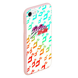 Чехол iPhone 7/8 матовый JoJo Bizarre pattern, цвет: 3D-светло-розовый — фото 2