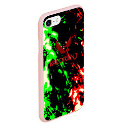 Чехол iPhone 7/8 матовый Valorant flame fire, цвет: 3D-светло-розовый — фото 2