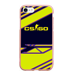 Чехол iPhone 7/8 матовый Кс го спорт геометрия, цвет: 3D-светло-розовый