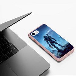 Чехол iPhone 7/8 матовый Mass Effect - ai art, цвет: 3D-светло-розовый — фото 2