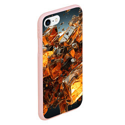 Чехол iPhone 7/8 матовый Янтарный взрыв, цвет: 3D-светло-розовый — фото 2