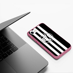 Чехол iPhone 7/8 матовый Borussia sport line, цвет: 3D-малиновый — фото 2