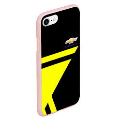 Чехол iPhone 7/8 матовый Chevrolet yellow star, цвет: 3D-светло-розовый — фото 2