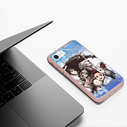 Чехол iPhone 7/8 матовый Персонажи- Клинок, рассекающий демонов, цвет: 3D-светло-розовый — фото 2