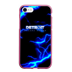 Чехол iPhone 7/8 матовый Detroit become human storm, цвет: 3D-малиновый