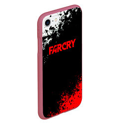 Чехол iPhone 7/8 матовый Farcry текстура краски, цвет: 3D-малиновый — фото 2