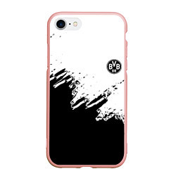 Чехол iPhone 7/8 матовый Borussia sport краски, цвет: 3D-светло-розовый