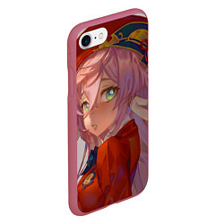 Чехол iPhone 7/8 матовый Genshin Impact Янь Фэй cute, цвет: 3D-малиновый — фото 2