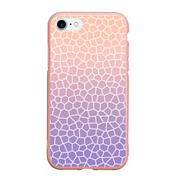 Чехол iPhone 7/8 матовый Паттерн мозаика светло-сиреневый, цвет: 3D-светло-розовый