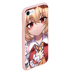 Чехол iPhone 7/8 матовый Touhou Project Flandre милая улыбка, цвет: 3D-светло-розовый — фото 2