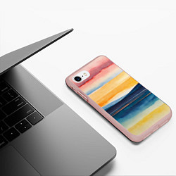 Чехол iPhone 7/8 матовый Акварельный бриз, цвет: 3D-светло-розовый — фото 2