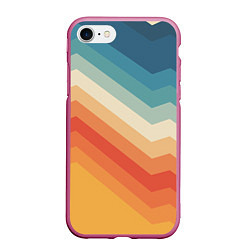 Чехол iPhone 7/8 матовый Полосы, цвет: 3D-малиновый