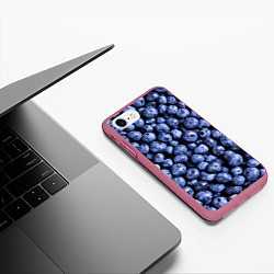 Чехол iPhone 7/8 матовый Черника, цвет: 3D-малиновый — фото 2