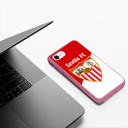 Чехол iPhone 7/8 матовый Sevilla FC, цвет: 3D-малиновый — фото 2