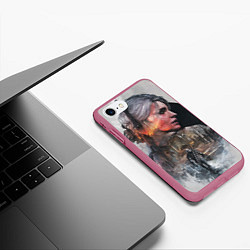Чехол iPhone 7/8 матовый Девушки Ведьмака, цвет: 3D-малиновый — фото 2