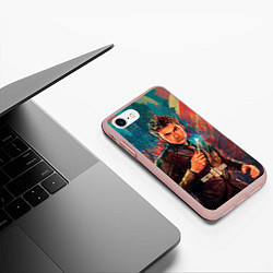 Чехол iPhone 7/8 матовый Доктор кто, цвет: 3D-светло-розовый — фото 2