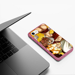 Чехол iPhone 7/8 матовый Фэйри Тэйл, цвет: 3D-малиновый — фото 2