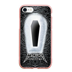 Чехол iPhone 7/8 матовый Metallica: Death Magnetic, цвет: 3D-светло-розовый